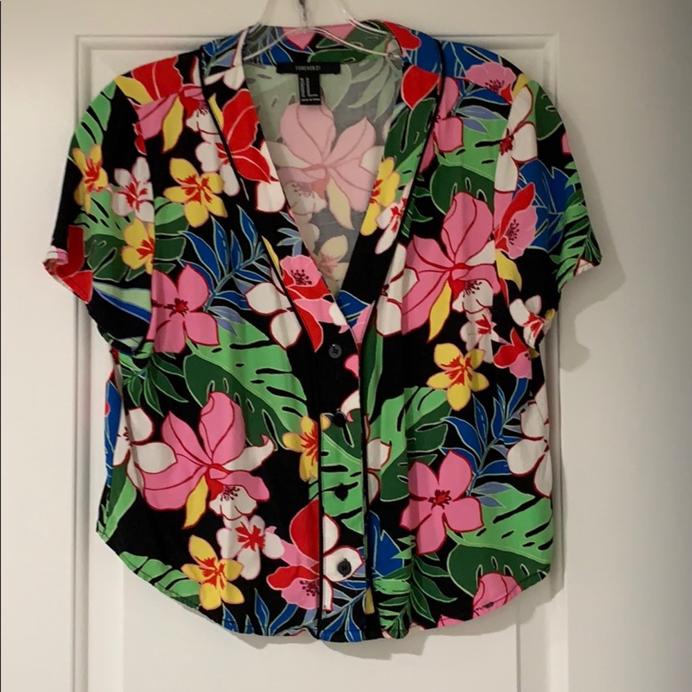 Short sleeved Hawaiian Forever 21 Shirt